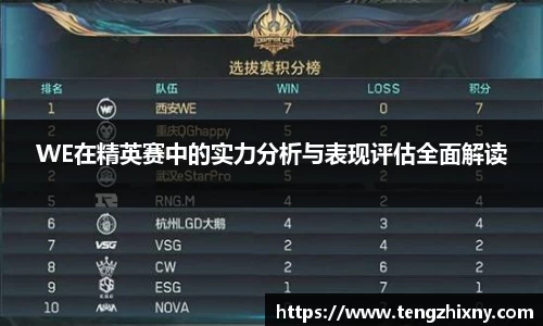 WE在精英赛中的实力分析与表现评估全面解读